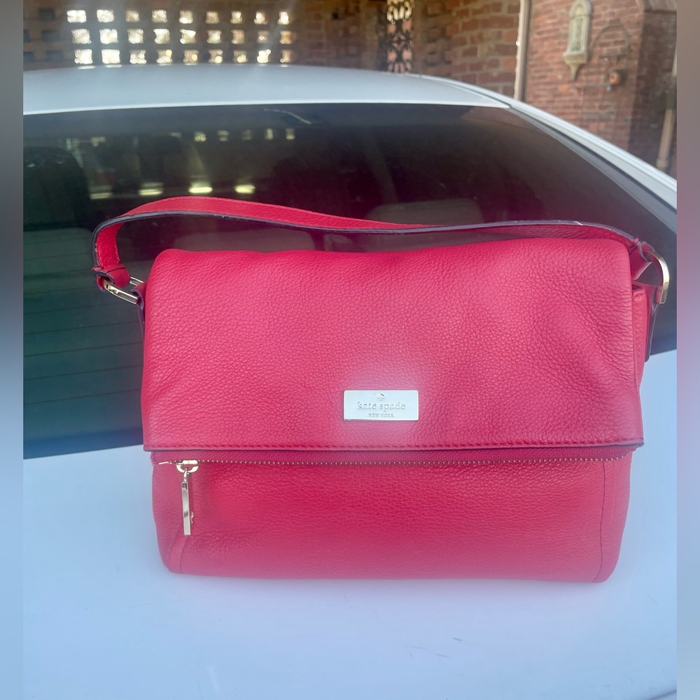 ♠️ kate spade Leila Pebbled Leather Flap Shoulder Bag ♠️ - Picture 3 of 16